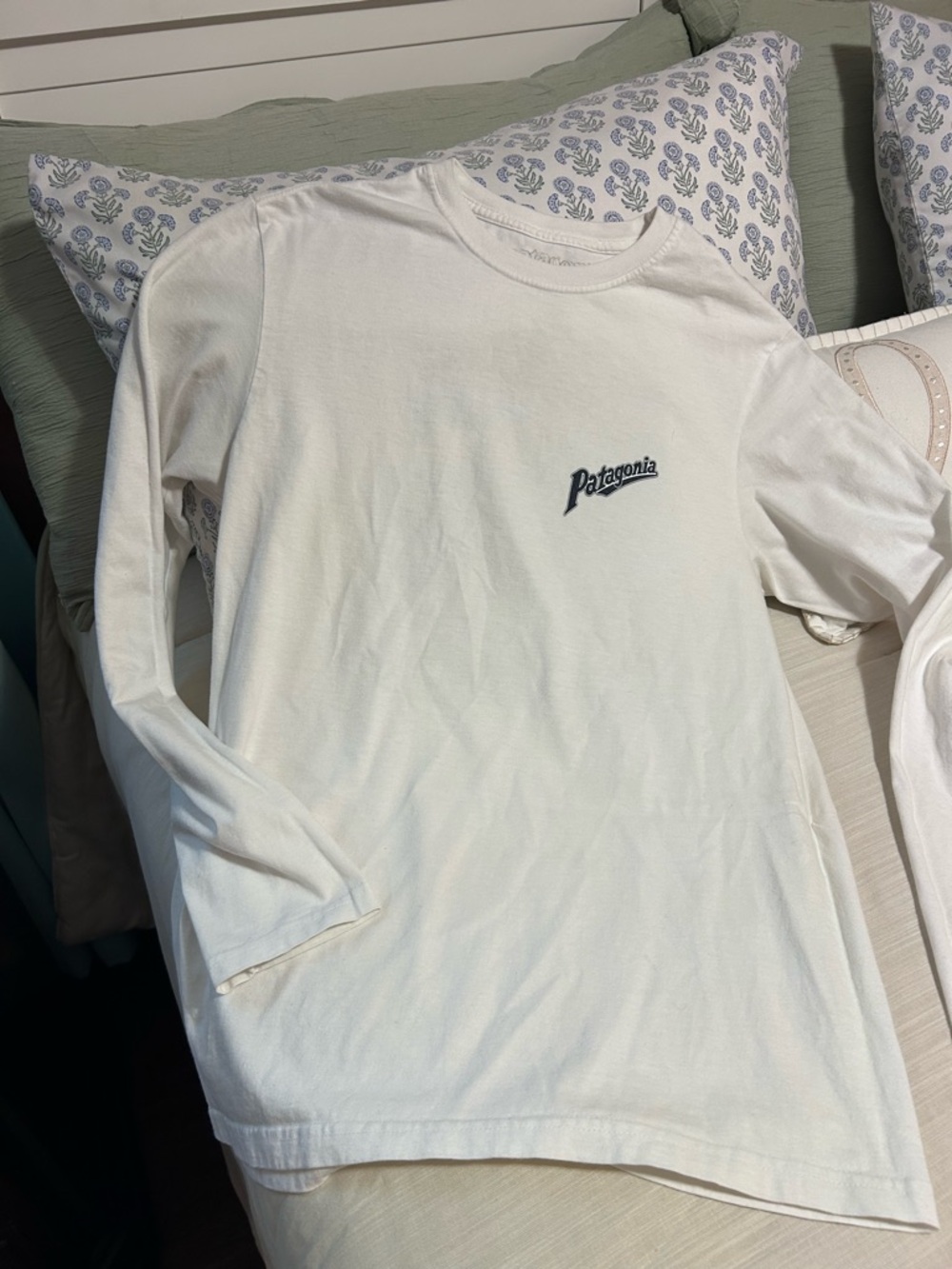 Patagonia Pacific Iron Works Great Wave long sleeve white Cotton Shirt . - Picture 2 of 6